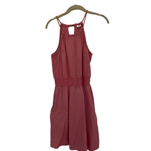 Pink Toad&CO Womens Tank Dress Sleeveless Size M Salmon Pink Organic Cotton